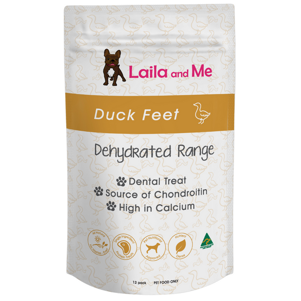 Laila & Me Dehydrated Range Dog Treats Duck Feet Crunchy