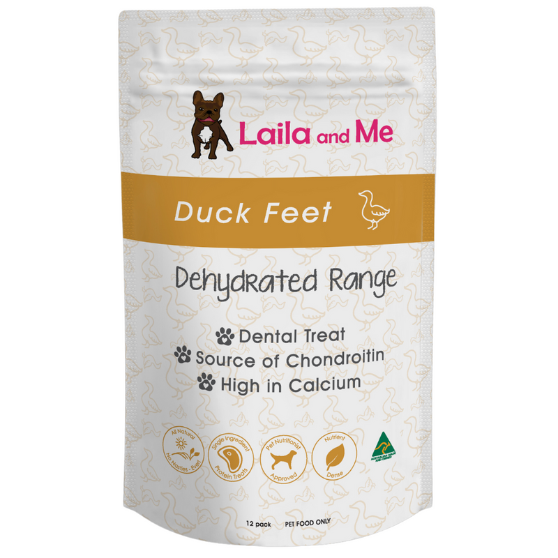 Laila & Me Dehydrated Range Dog Treats Duck Feet Crunchy