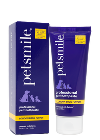 Petsmile Professional pet toothpaste, London Broil flavour, box and tube
