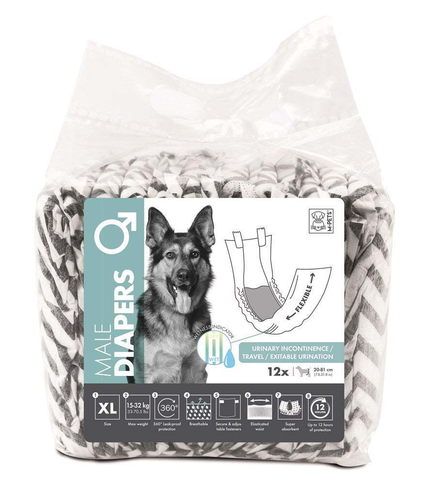 M-Pets Diapers for Male Dogs