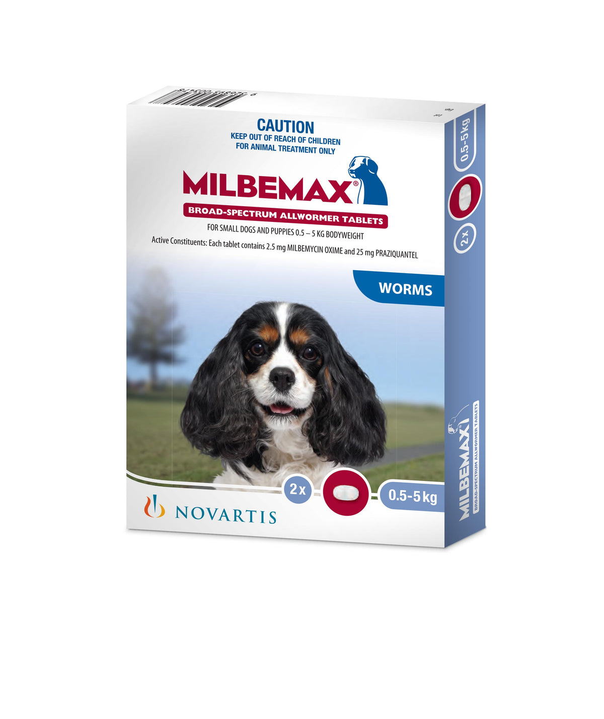 Milbemax All Wormer for Small Dogs 0.5-5kg – 2 tablet pack, front
