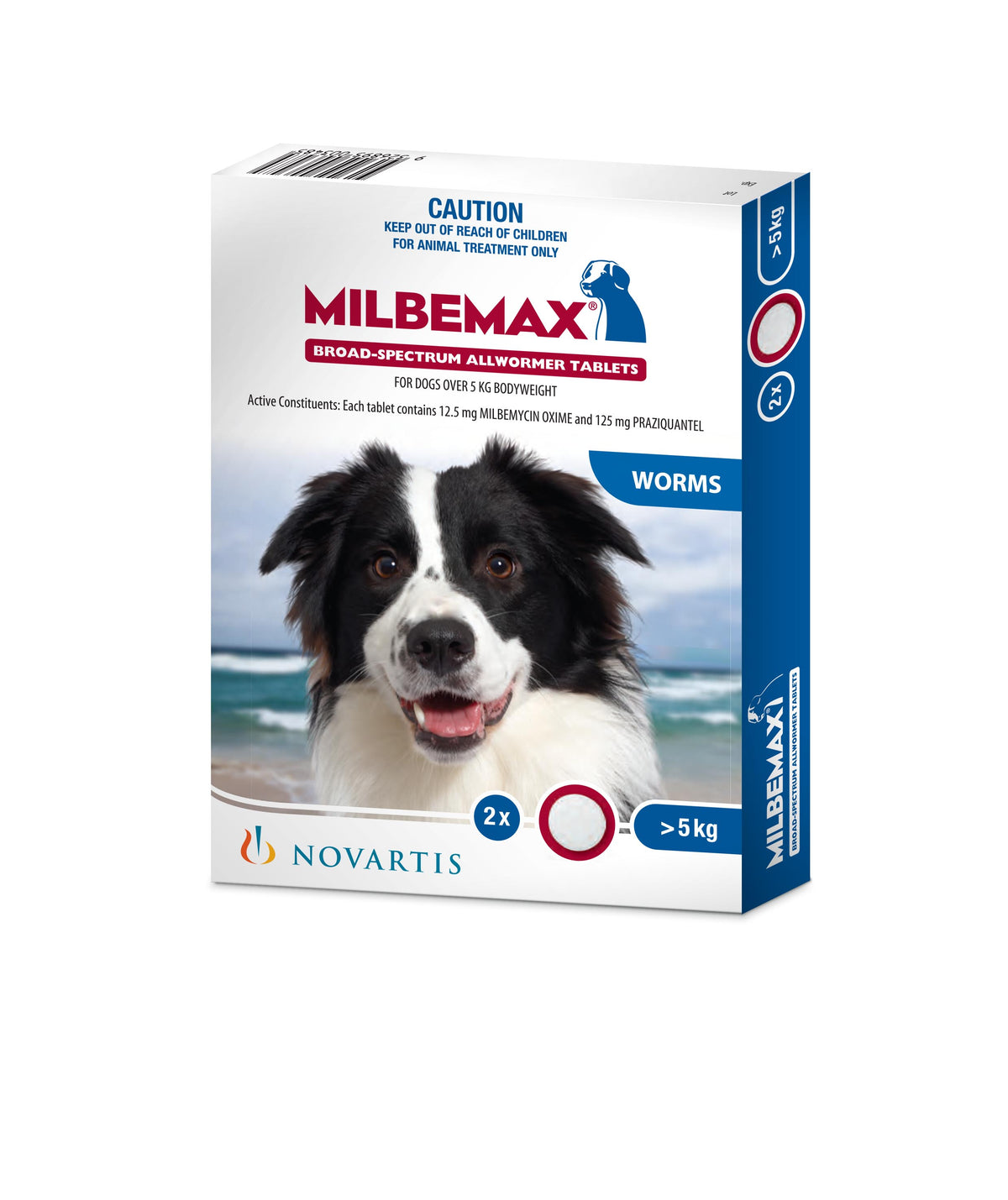 Milbemax All Wormer for Large Dogs over 5kg – 2 tablet pack, front