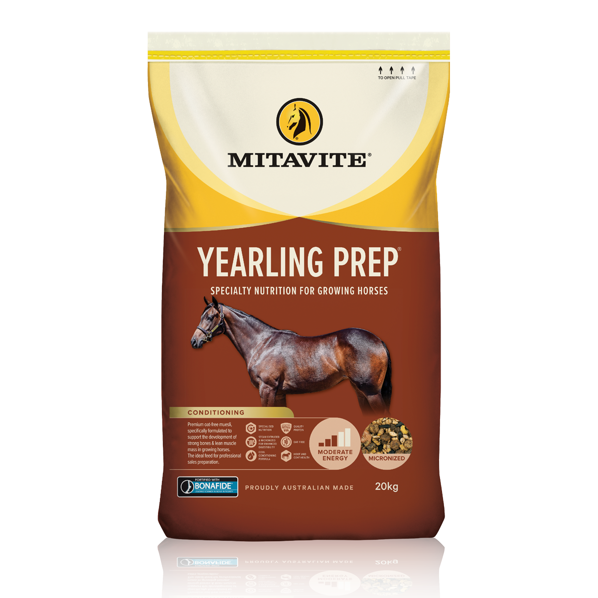 Mitavite Yearling Prep sale preparation horse feed 20kg bag