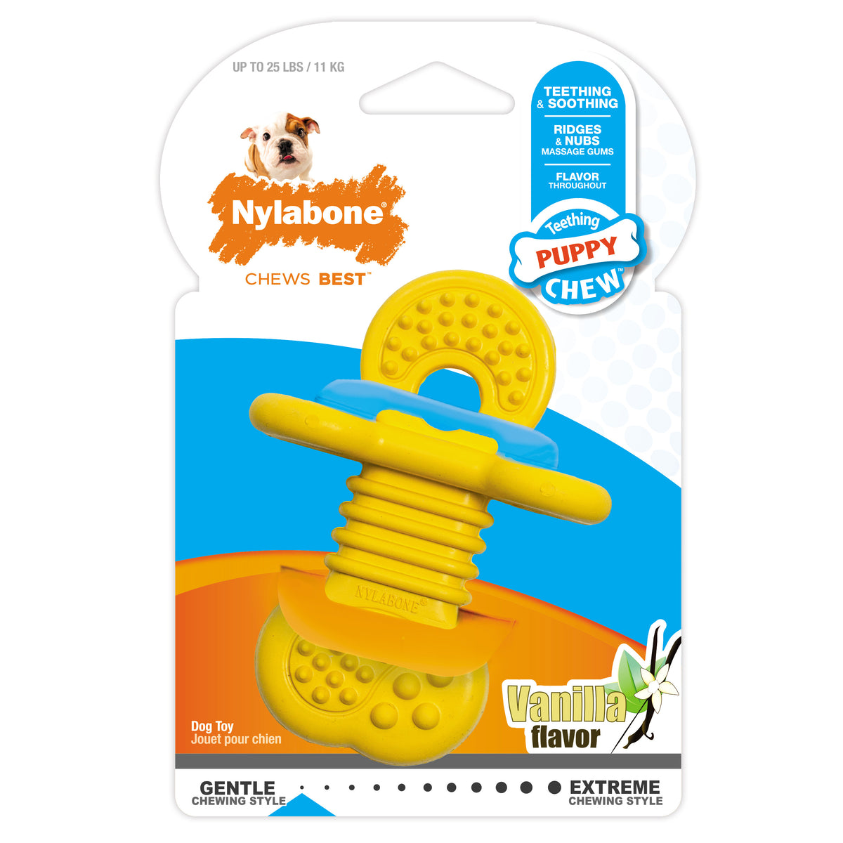 Nylabone Puppy Rubber Teether Vanilla Flavor