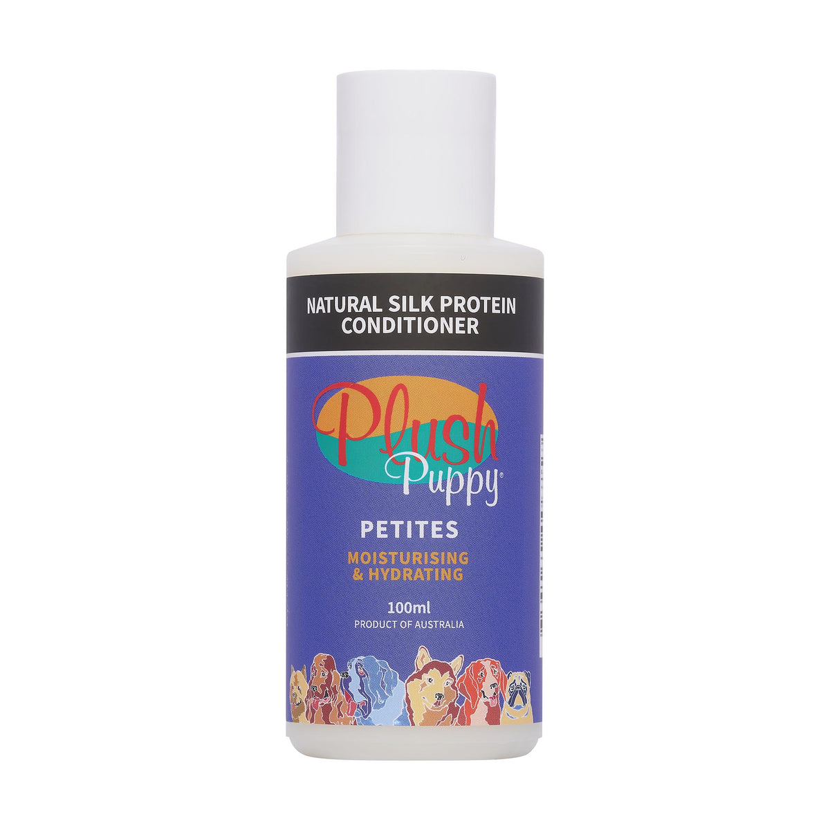 Plush Puppy Natural Silk Protein Conditioner 100ml Petite – front of bottle
