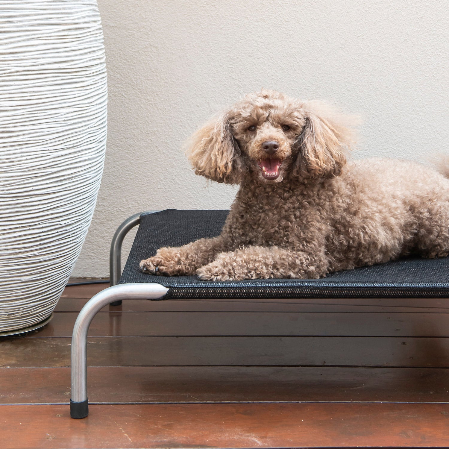 Superior Pet Goods Original Flea-Free raised dog bed, angled view