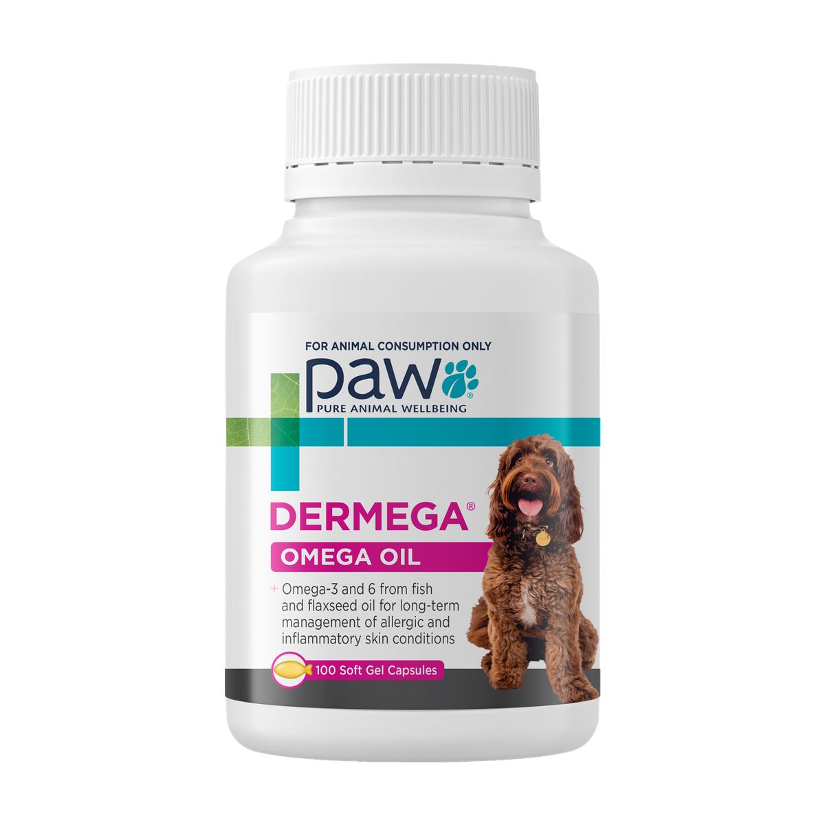 PAW by Blackmores Dermega Omega Oil Skin Support Capsules 100 Capsules