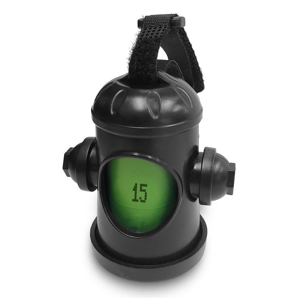 The Original Poop Bags hydrant-shaped dispenser with 15 bags