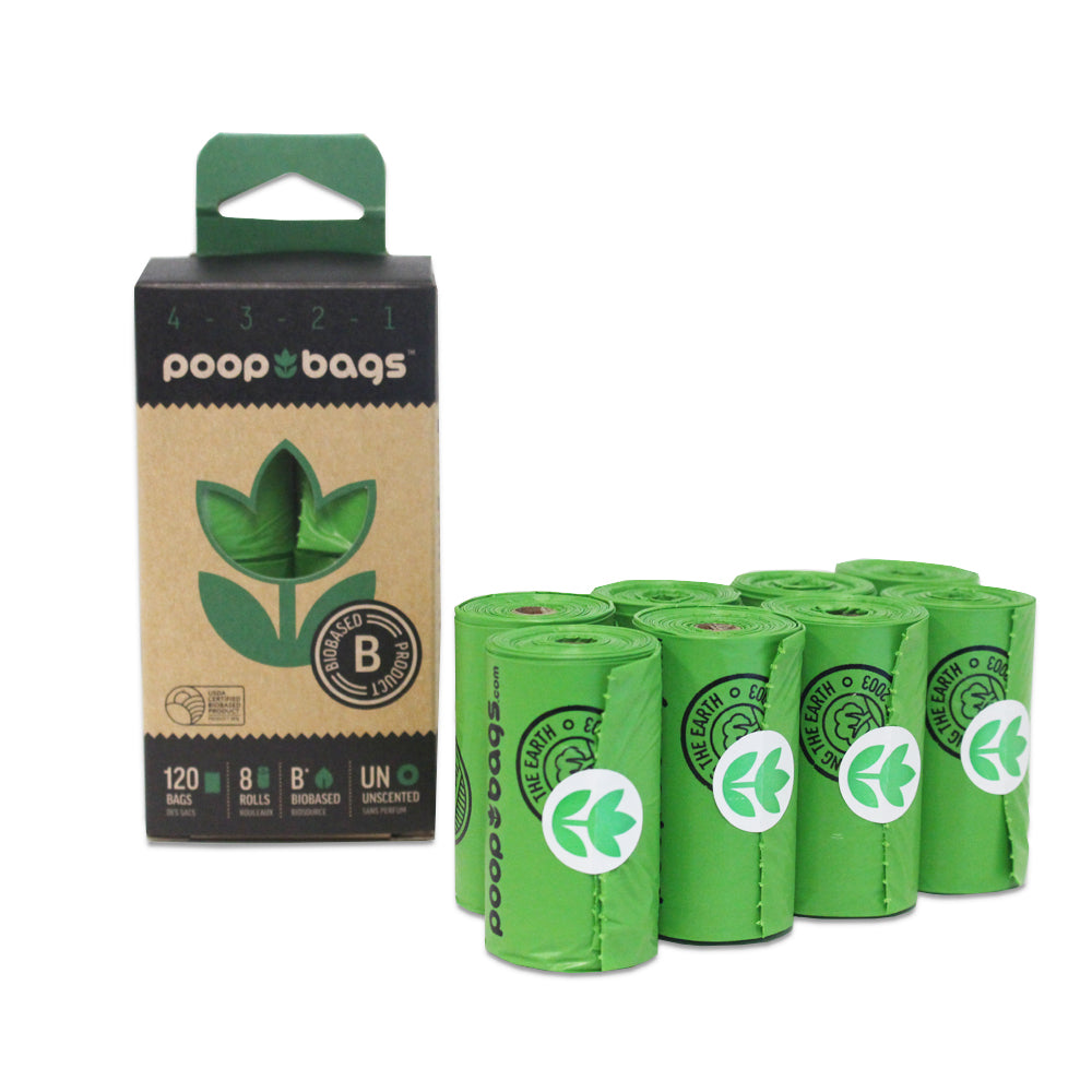 The Original Poop Bags Dog Waste Bags 8 Roll Pack Unscented