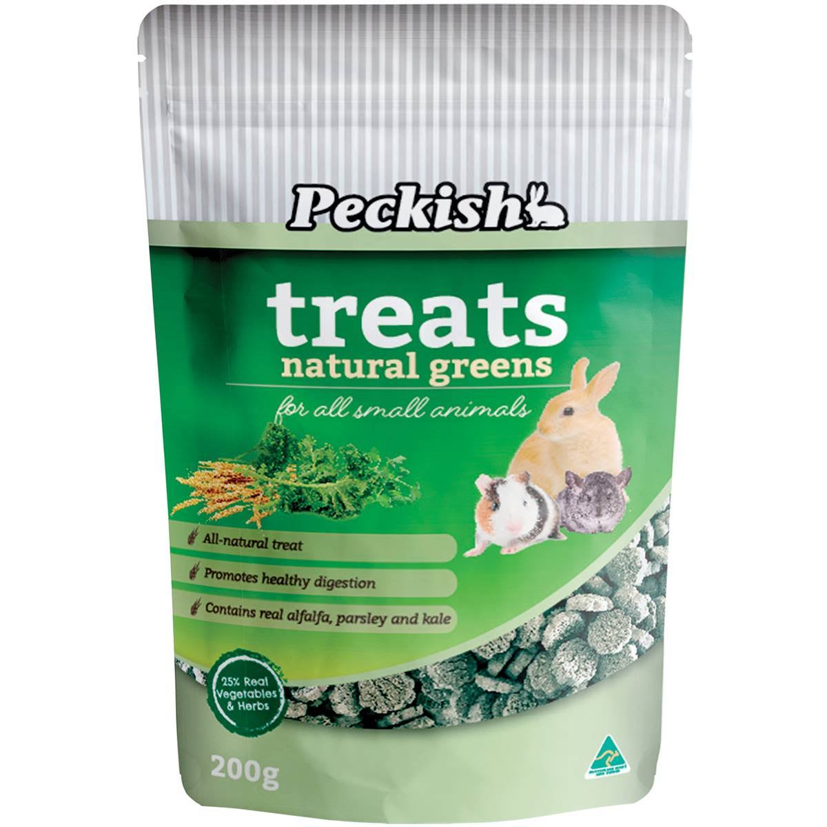 Peckish Small Bird Natural Greens Treats 200g pack front | PeekAPaw Pet Supplies