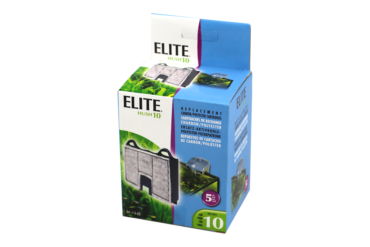 Hagen Elite Hush Power Filter Cartridge 5 Pack - Hush 10 Carbon