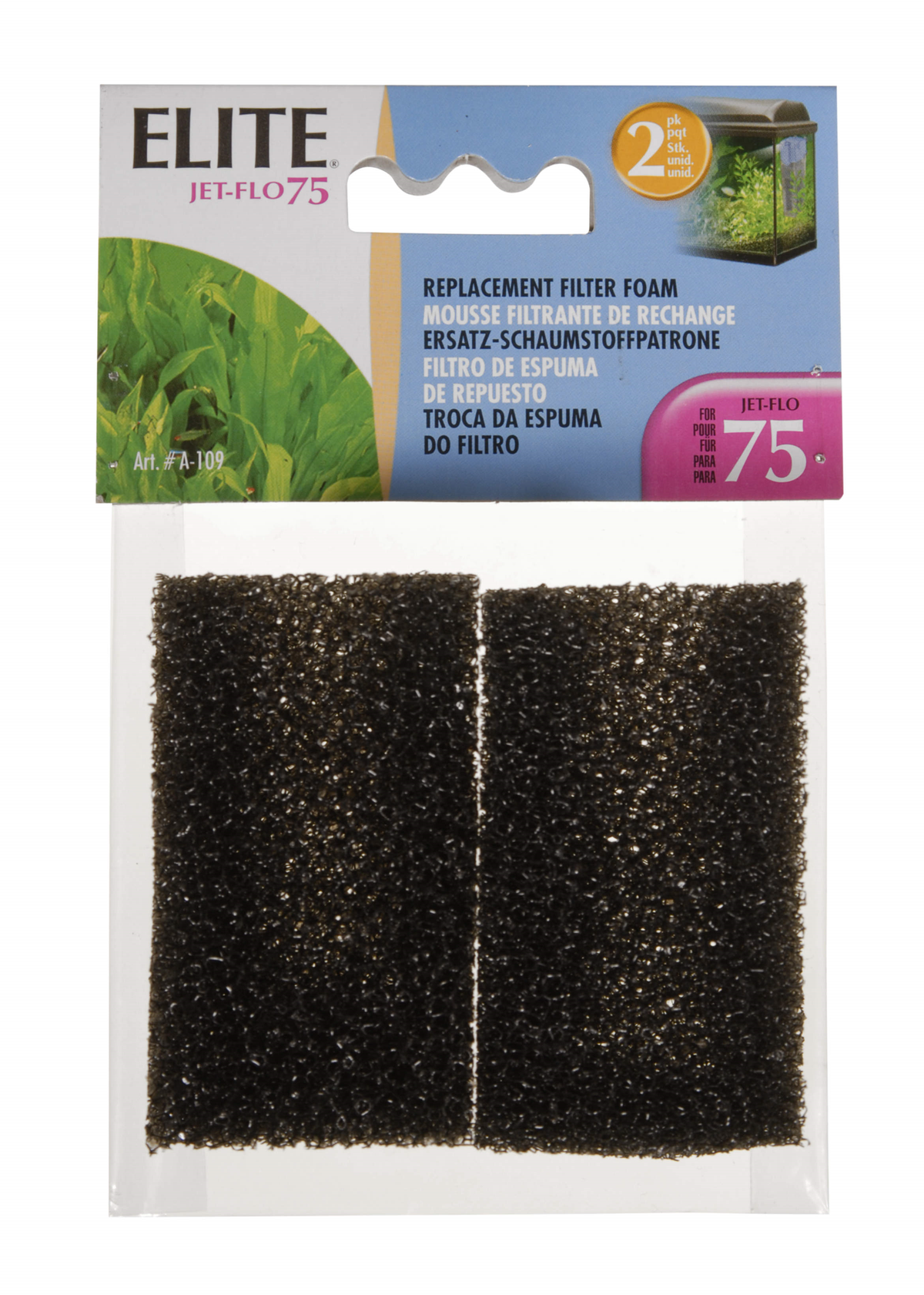Marina Underwater Filter replacement foam 2 pack for the 75