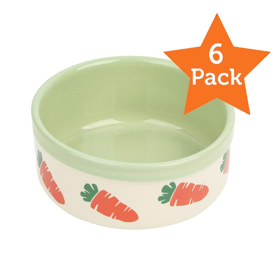 Nature Island Small Animals Ceramic Bowl Carrot Green