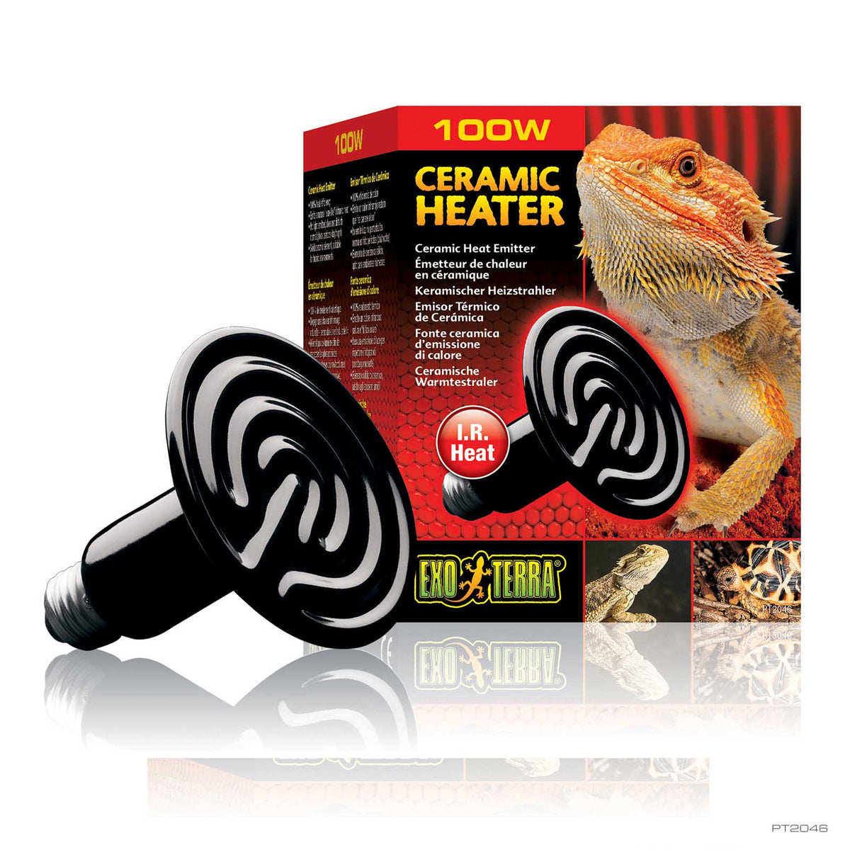 Exo Terra Ceramic Heat Emitter 100W infrared heater | PeekAPaw Pet Supplies
