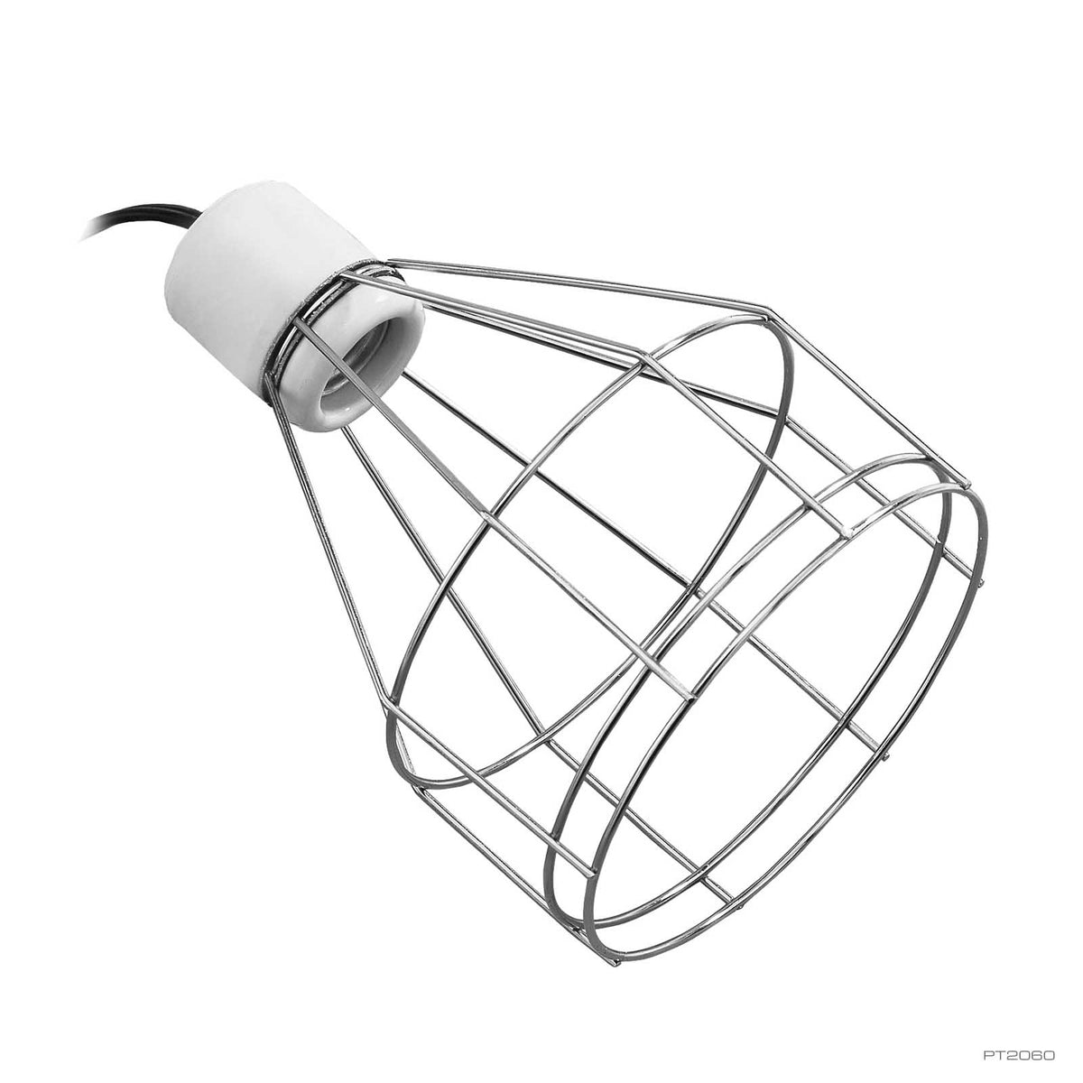 Exo Terra Wire Light Small porcelain clamp lamp with wire guard, front view