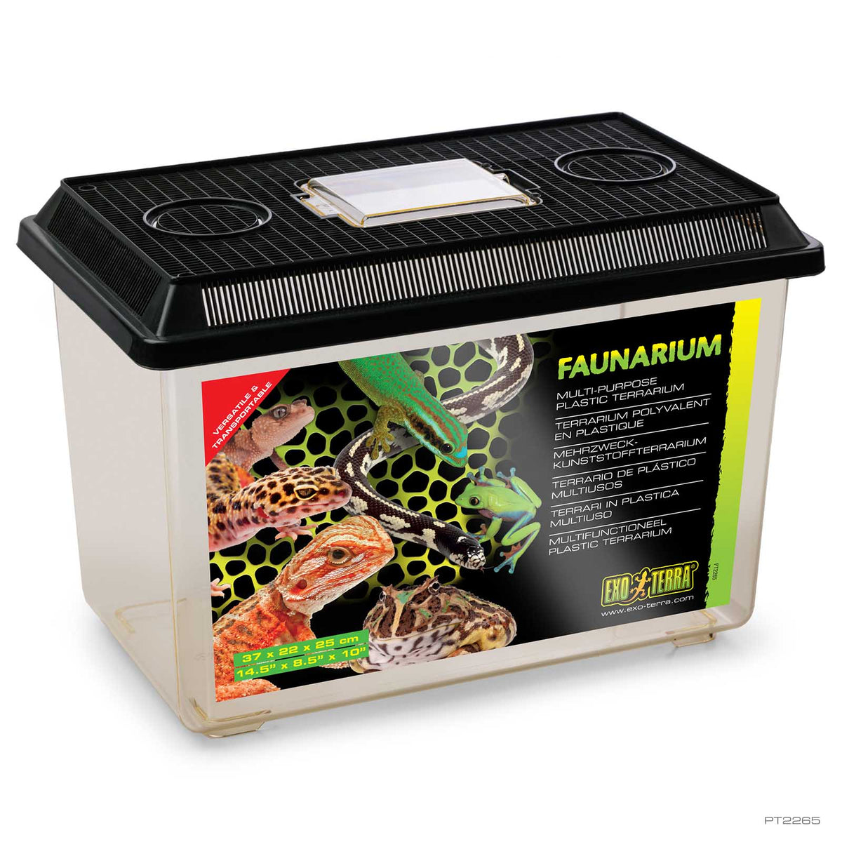 Exo Terra Faunarium Large 37 x 22 x 25cm plastic terrarium PT2265 | PeekAPaw Pet Supplies
