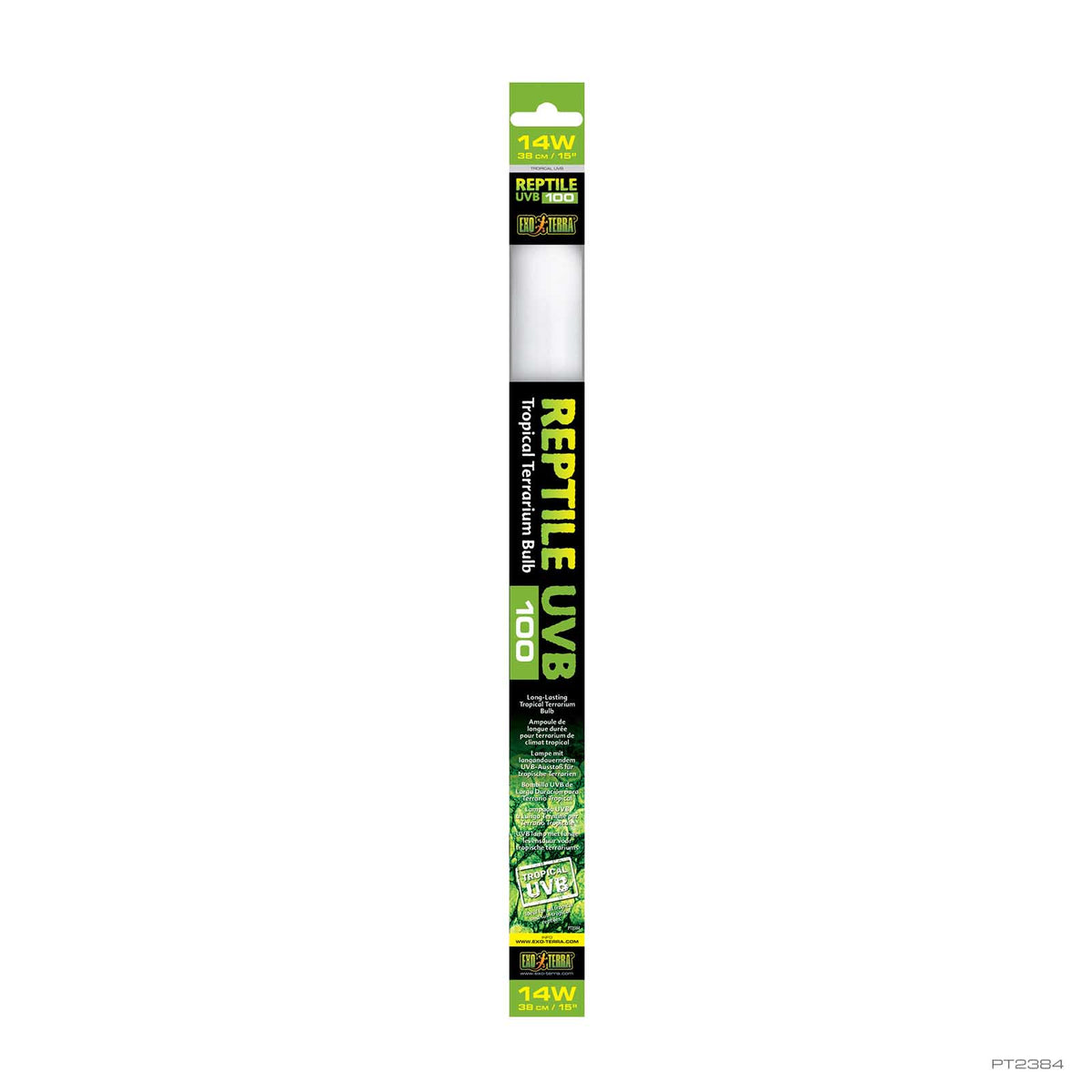 Exo Terra Reptile UVB100 linear tropical T8 tube, packaging front