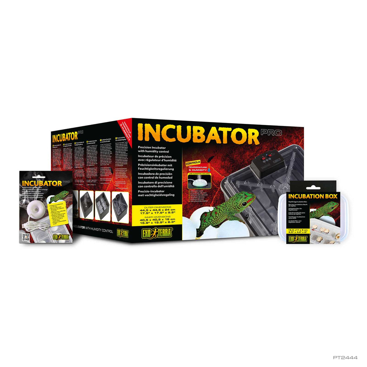 Exo Terra Reptile Incubator Pro 44.5 x 44.5 x 24cm incubator, second product view | PeekAPaw Pet Supplies