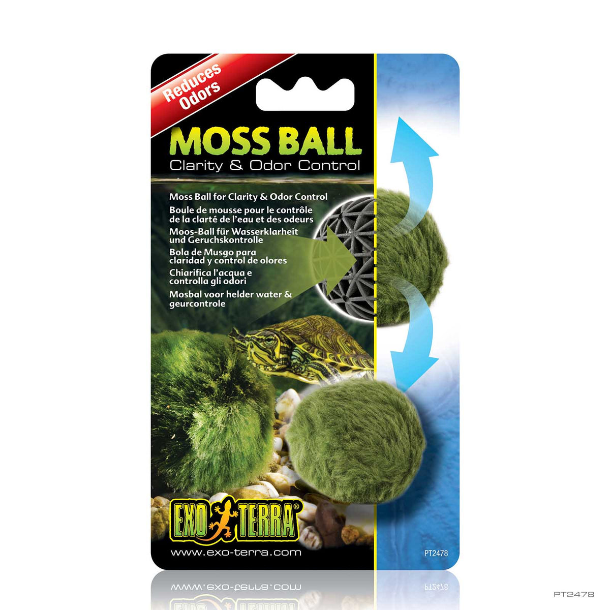Exo Terra Moss Ball Water Clarifier for 30-60 litres (PT2478) | PeekAPaw Pet Supplies