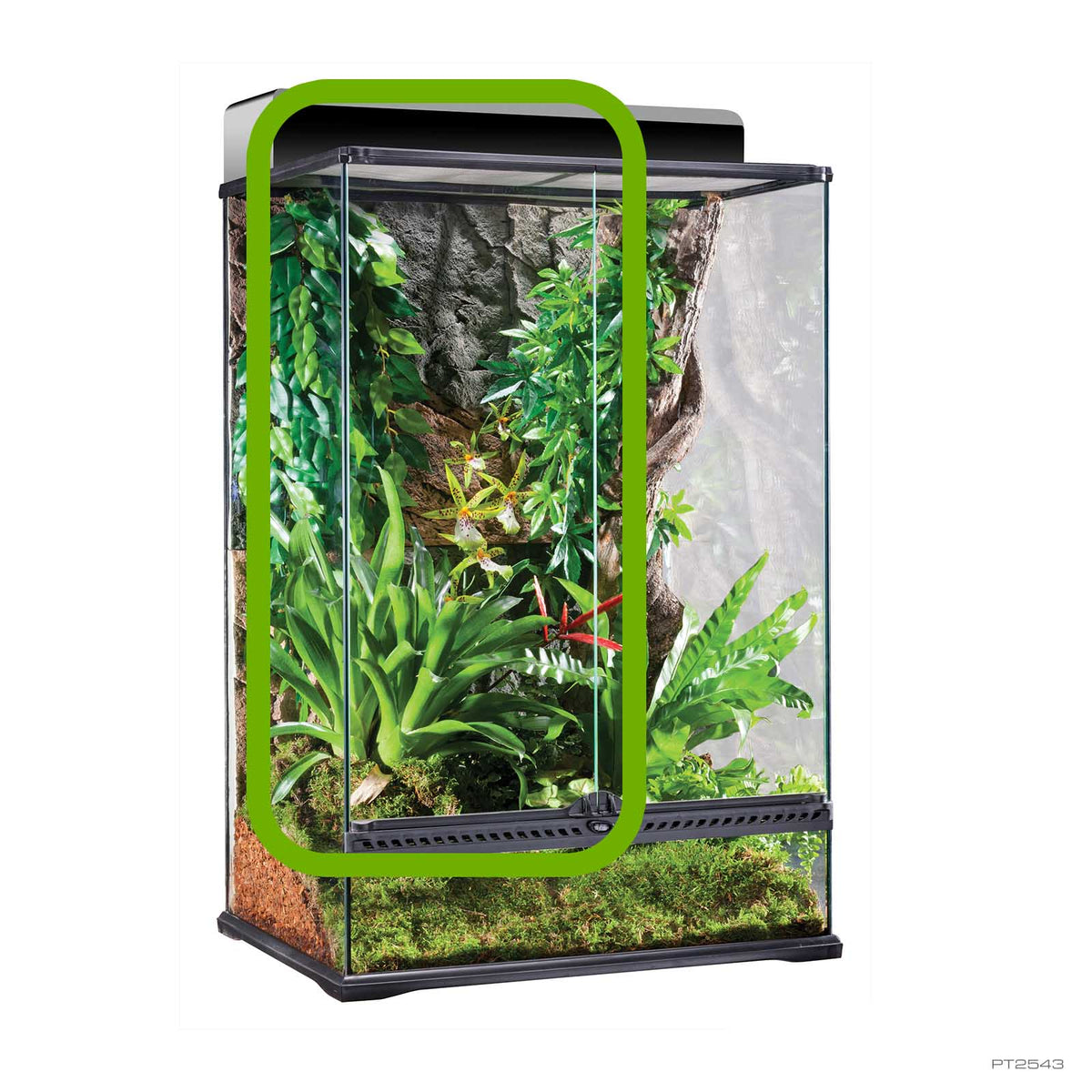 Exo Terra Medium Extra Tall Glass Terrarium Door - Left, 60 x 45 x 90cm, part PT2524 | PeekAPaw Pet Supplies