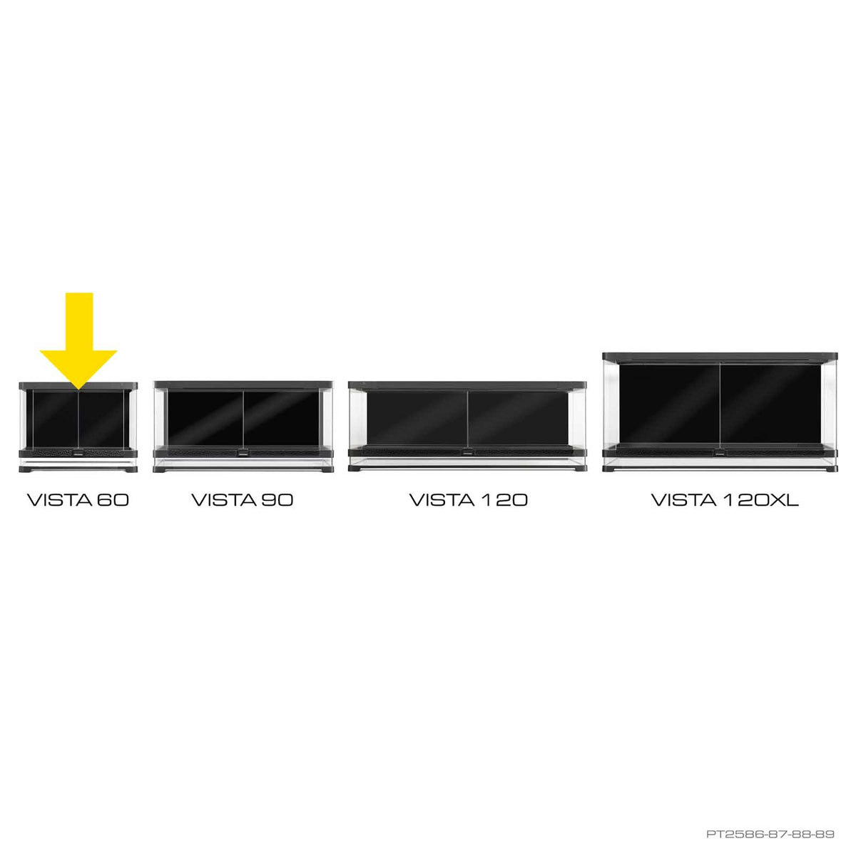 Exo Terra Vista Glass Terrarium - Vista 60, 60 x 45 x 45cm, part PT2586, product view 4 | PeekAPaw Pet Supplies