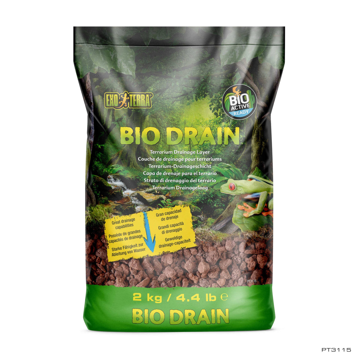 Exo Terra Bio Drain Substrate 2kg (PT3115) second product view | PeekAPaw Pet Supplies