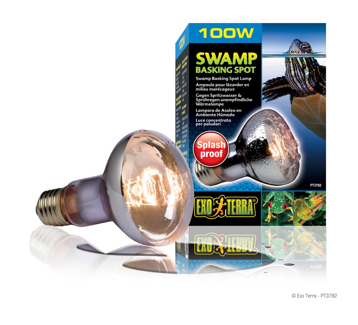 Exo Terra Swamp Glo Basking Spot Lamp 100W splash resistant bulb | PeekAPaw Pet Supplies