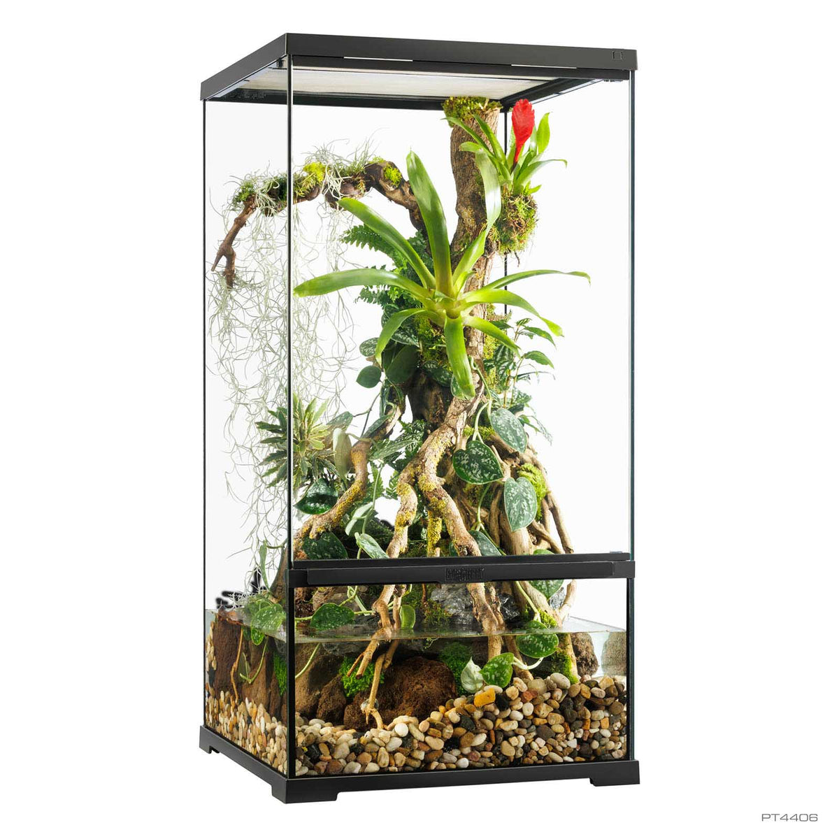 Exo Terra Pro Paludarium front view showing the extra-deep waterproof base