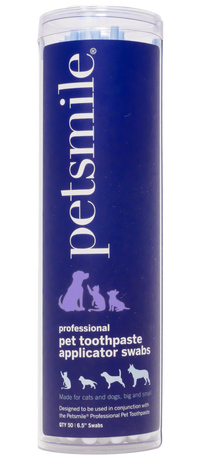 Petsmile toothpaste applicator swabs in their tube