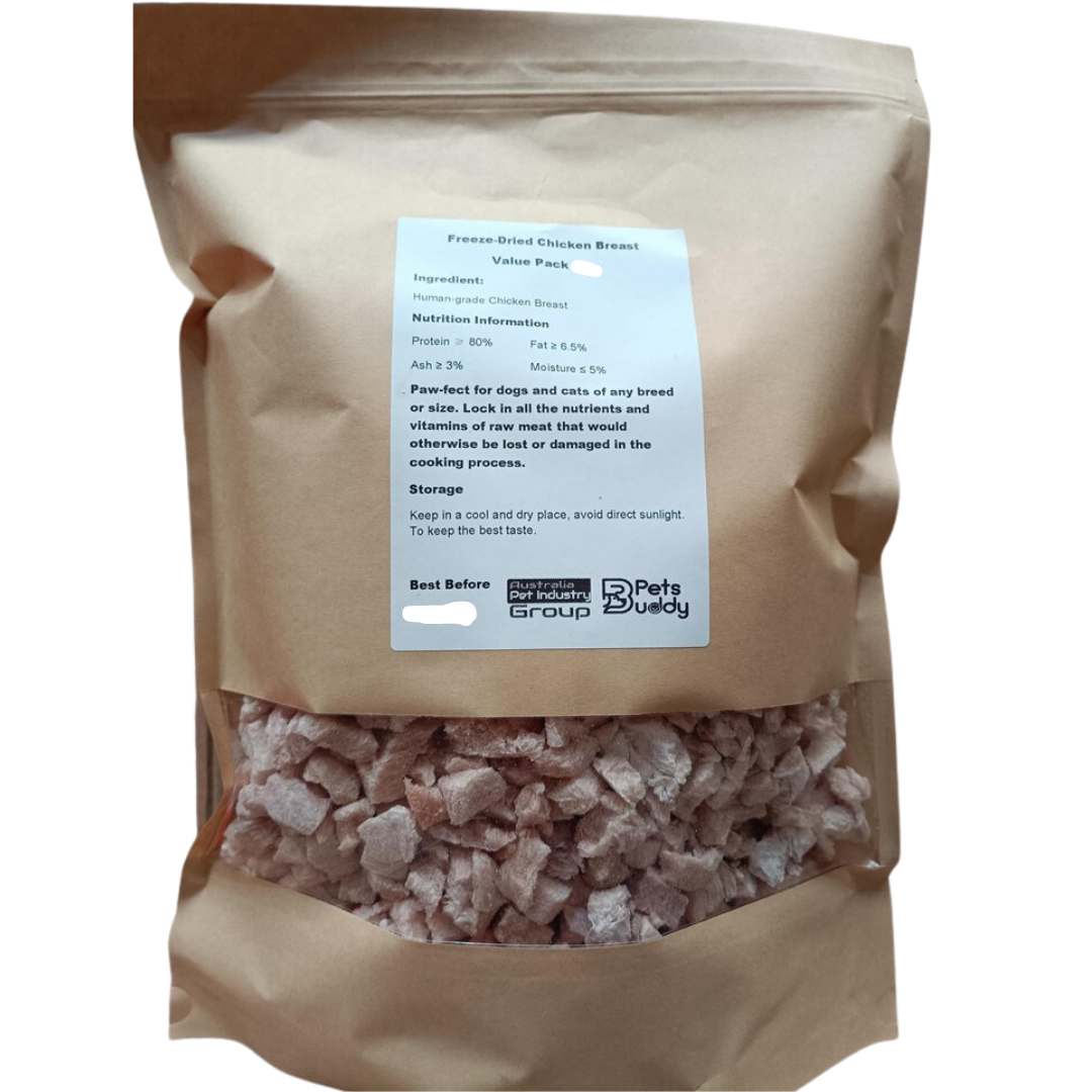 PetsBuddy Freeze-Dried Pet Treats for Dogs & Cats Chicken Breast