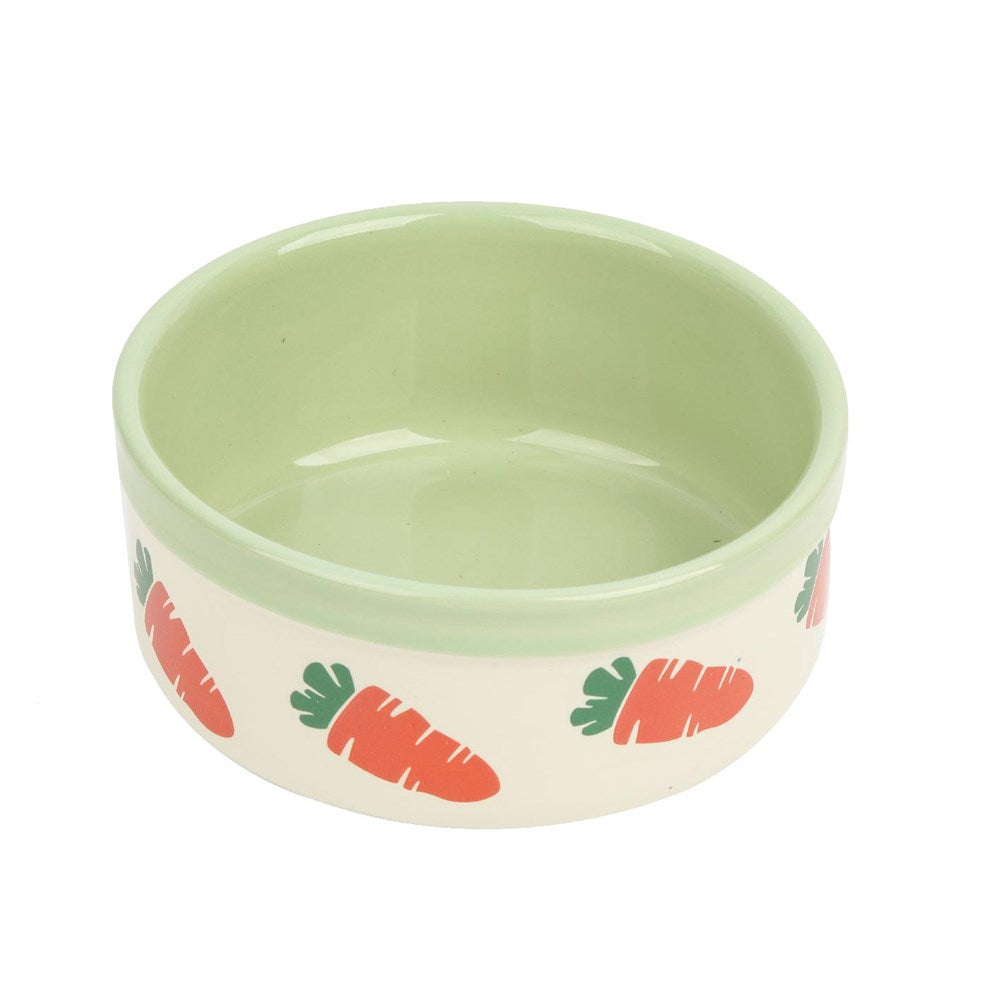 Nature Island Small Animals Ceramic Bowl Carrot Green