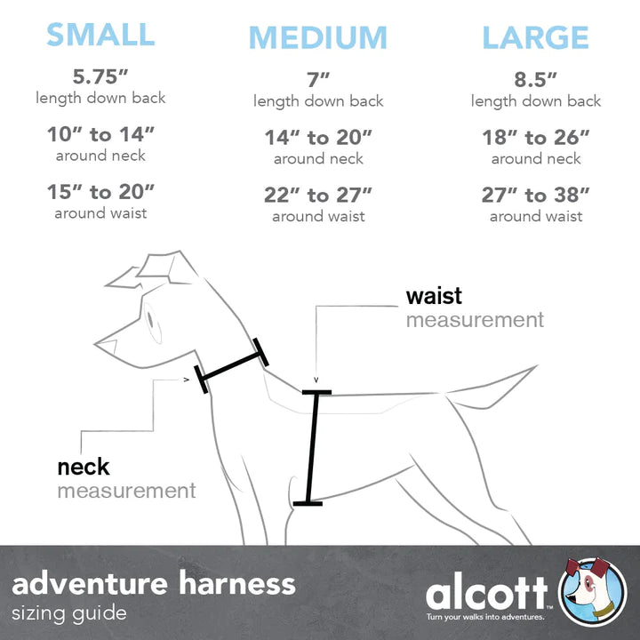 Alcott Adventure Nylon Dog Harness Set