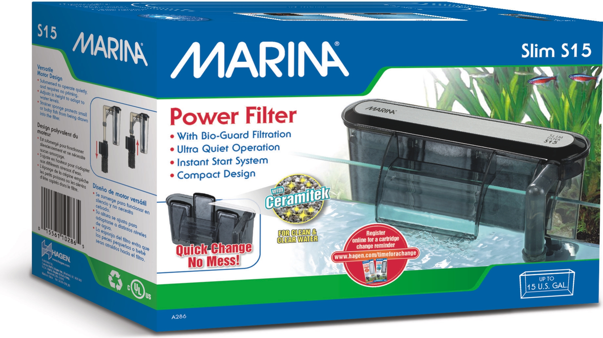 Marina Slim Power Filter S15 hang-on-back aquarium filter