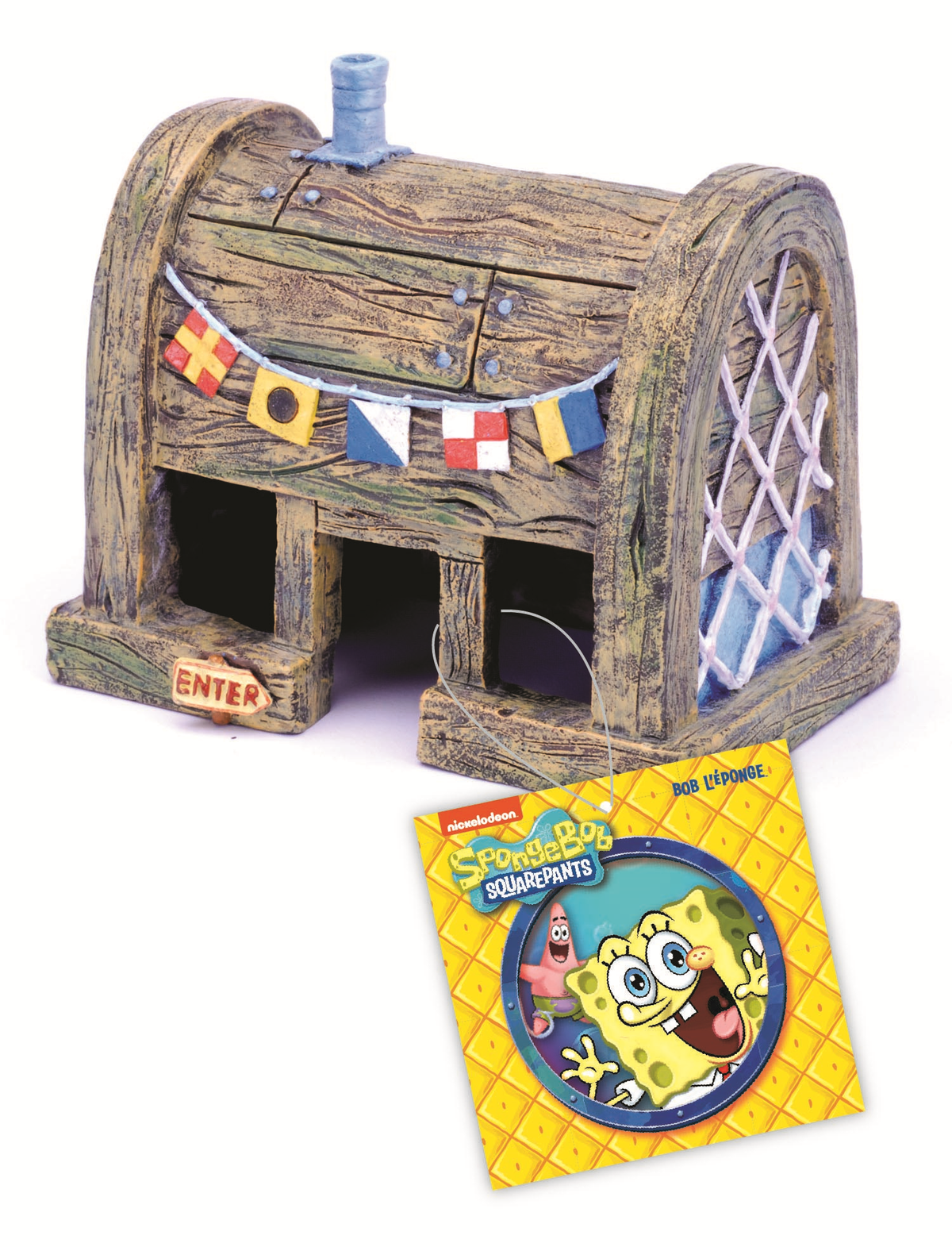 Penn Plax SpongeBob Squarepants Krusty Krab Aquarium Ornament | PeekAPaw Pet Supplies