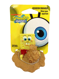 Penn Plax SpongeBob Squarepants Sand Castle Aquarium Ornament | PeekAPaw Pet Supplies