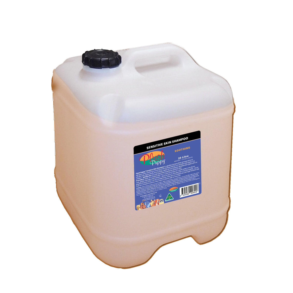 Plush Puppy Sensitive Skin Shampoo 20 Litre – front of drum