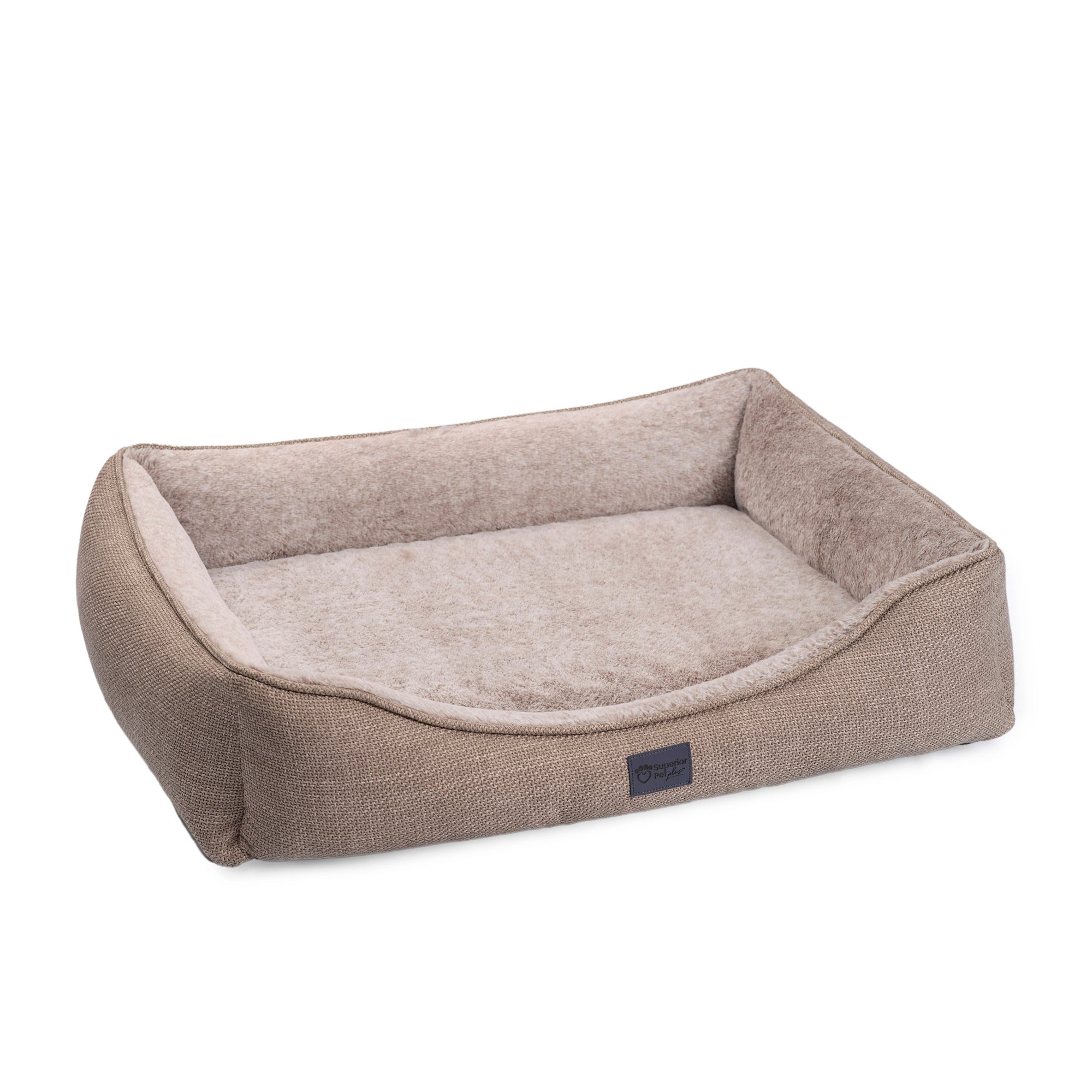 Superior Pet Goods Ortho Haven Dog Bed in Puppacino, side view