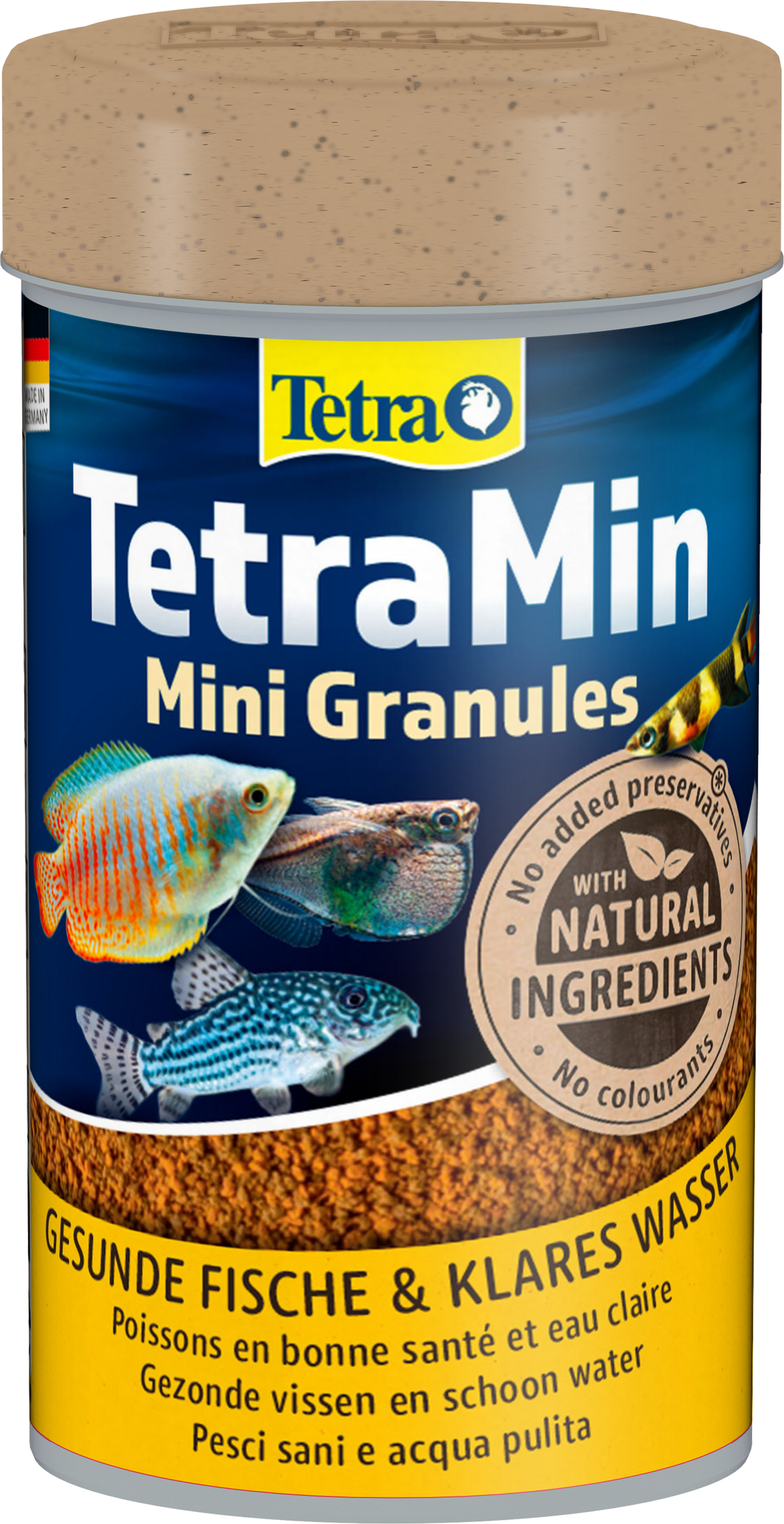 TetraMin Mini Granules 45g (100ml) tub, front