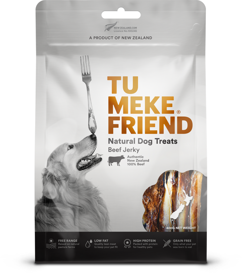 TU MEKE FRIEND Air-Dried Natural Dog Treats Beef Jerky - 400g | PeekAPaw Pet Supplies