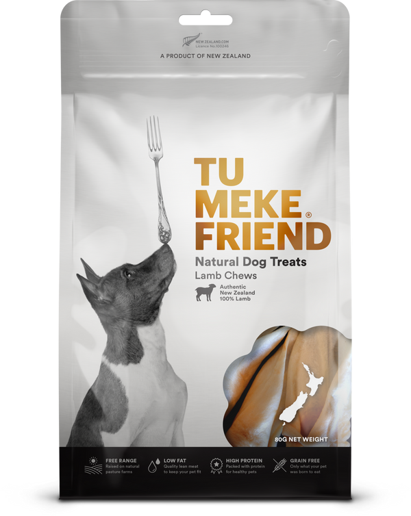 TU MEKE FRIEND Air-Dried Natural Dog Treats Lamb Chews - 80g | PeekAPaw Pet Supplies