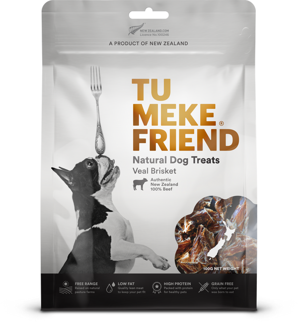 TU MEKE FRIEND Air-Dried Natural Dog Treats Veal Brisket - 100g | PeekAPaw Pet Supplies