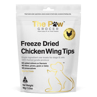The Paw Grocer Chicken Wing Tips dog & cat treats, 90g pack front