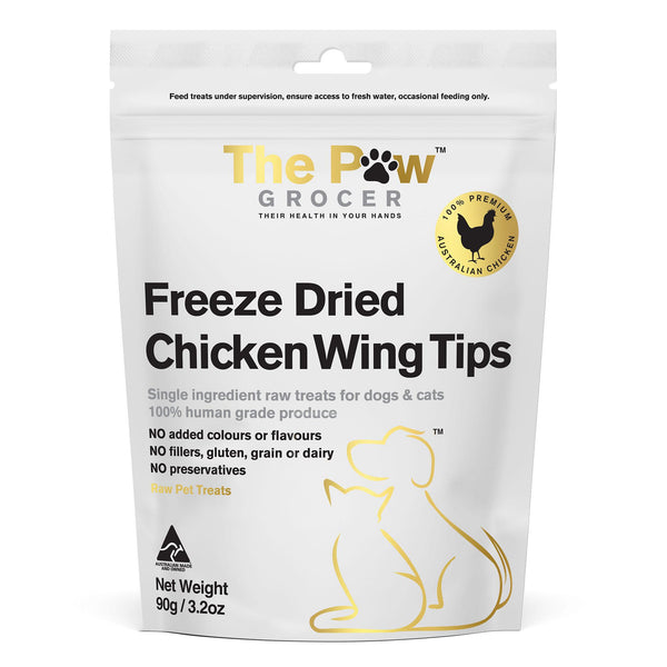 The Paw Grocer Freeze Dried Dogs & Cats Treats Chicken Wing Tips - 90g | PeekAPaw Pet Supplies