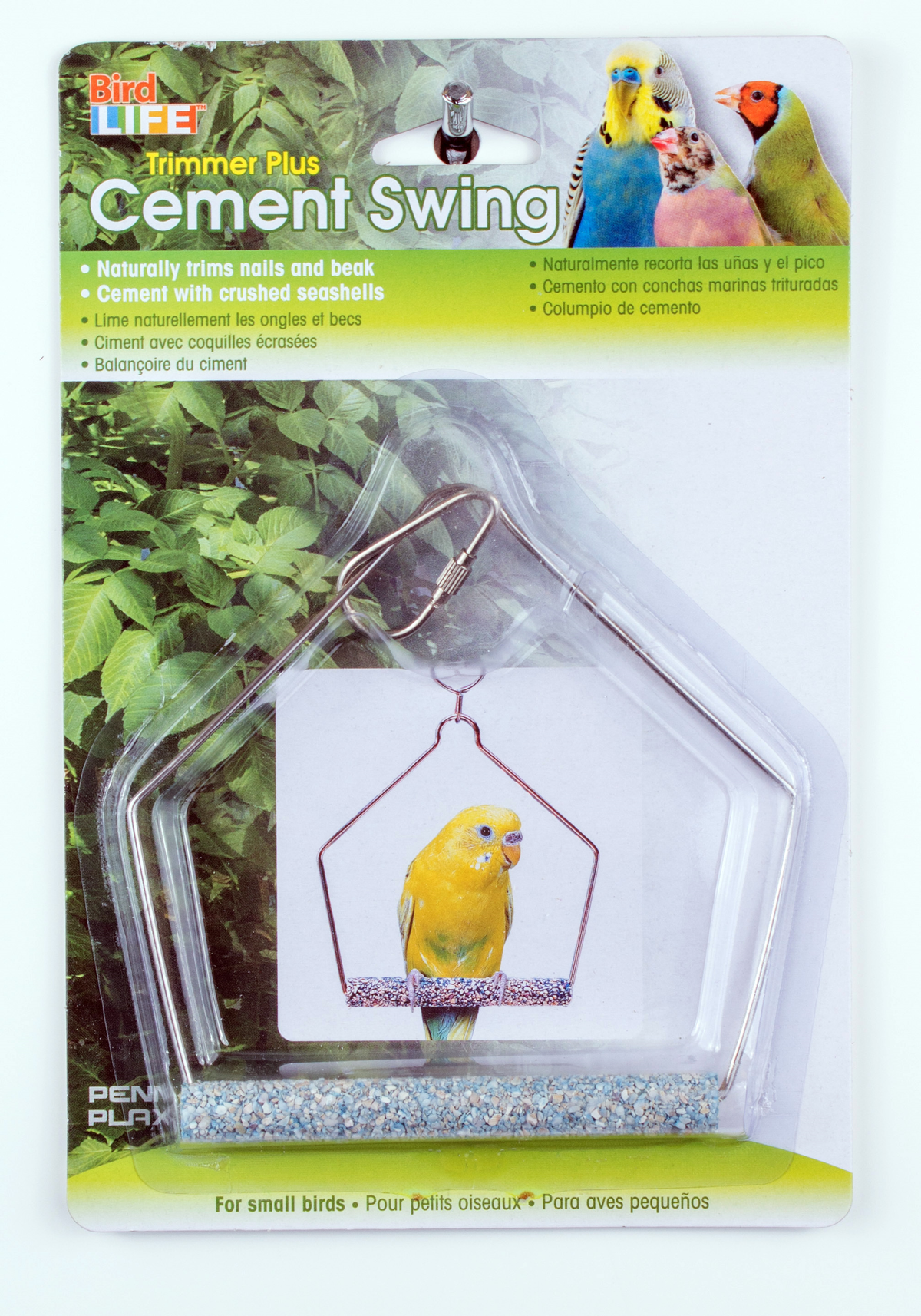 Penn Plax Cement Bird Swing with Wire Frame - 10cm | PeekAPaw Pet Supplies