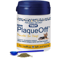 TROY PlaqueOff Powder, dental powder supplement, 40g, dog