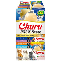 Inaba Cat Treat Churu Pop N Serve Tuna & Chicken Variety