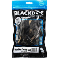 BlackDog Fish Skin Twists Dog Treats packaging front