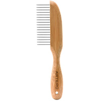 Artero Nature Collection wide pin poodle comb, a bamboo handle with widely spaced long metal pins