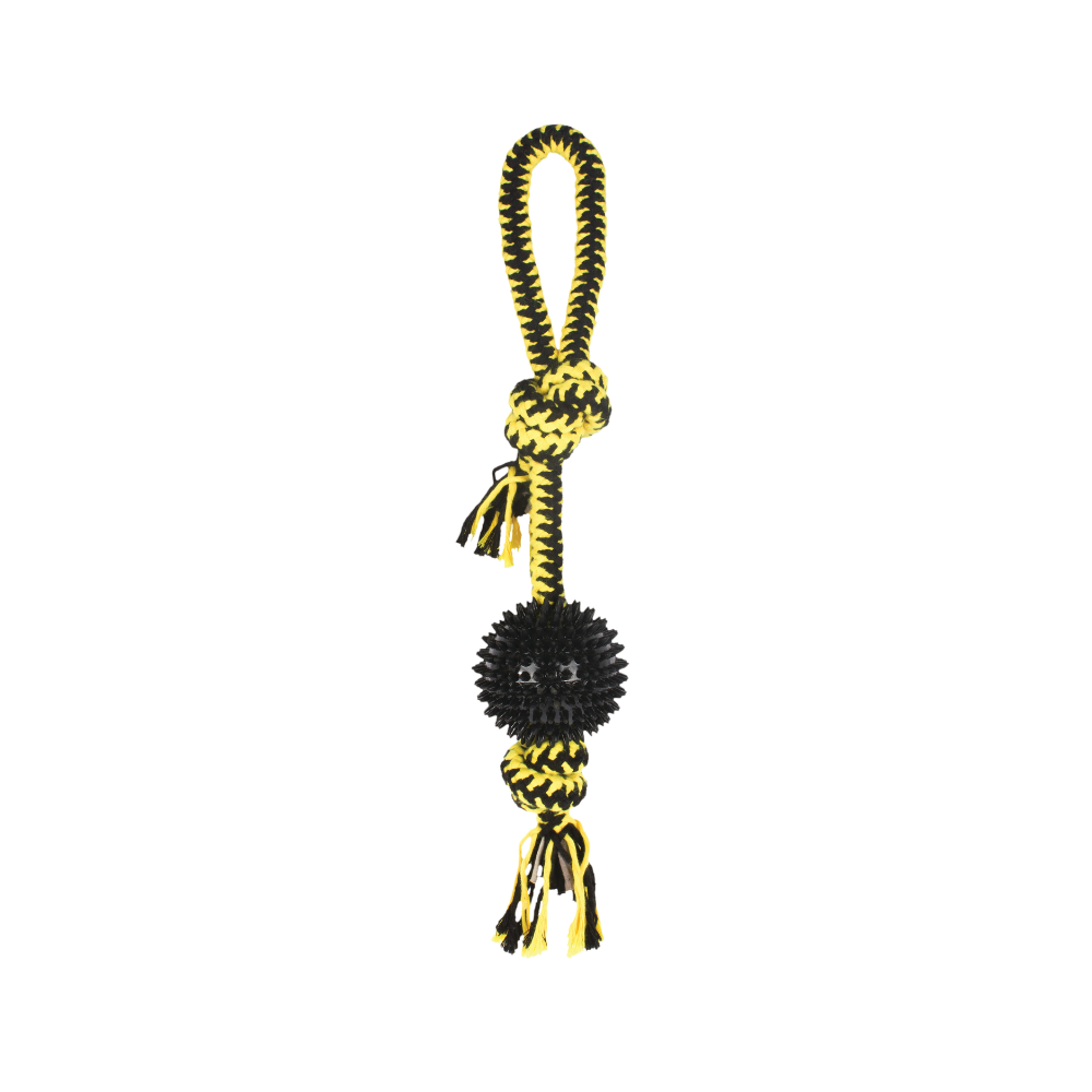 M-Pets TWIST Prickly Ball dog toy – yellow