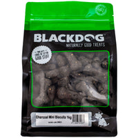 BlackDog Mini Charcoal Dog Biscuits packaging front